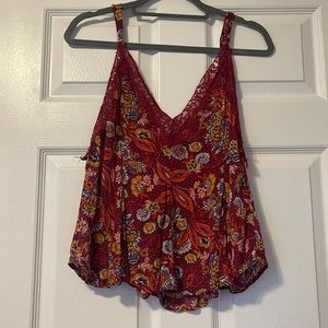 Free People Print tank top